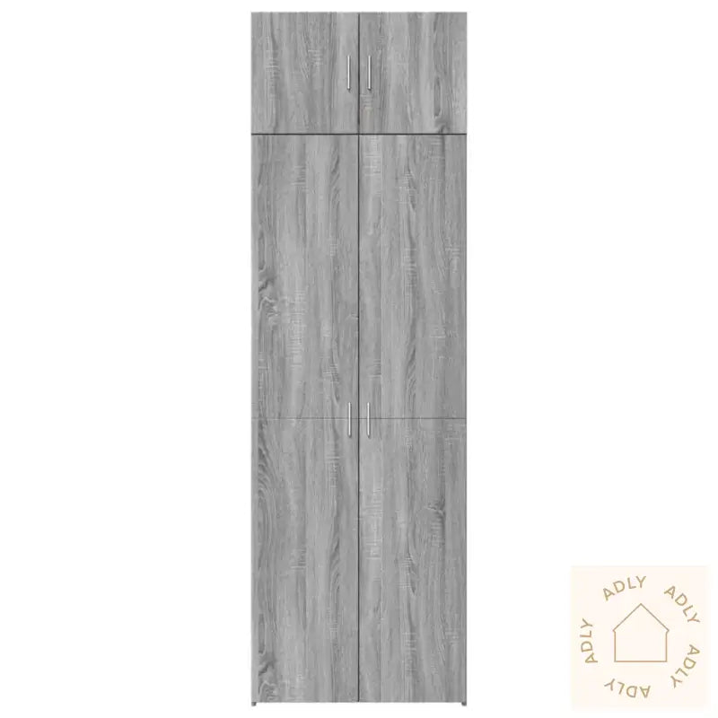 Oppbevaringsskap Grå Sonoma 70X42,5X225 Cm Konstruert Tre