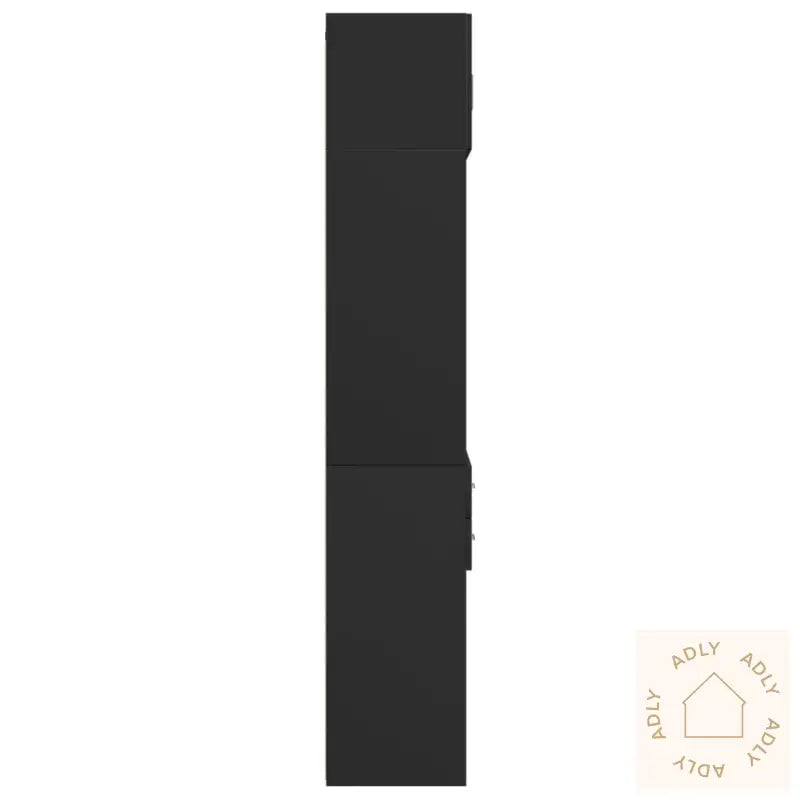 Oppbevaringsskap Svart 70X42,5X225 Cm Konstruert Tre