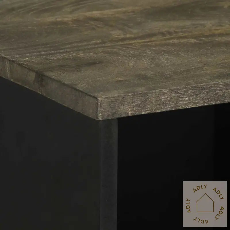 Skjenk Svart 80X33X75 Cm Heltre Mango