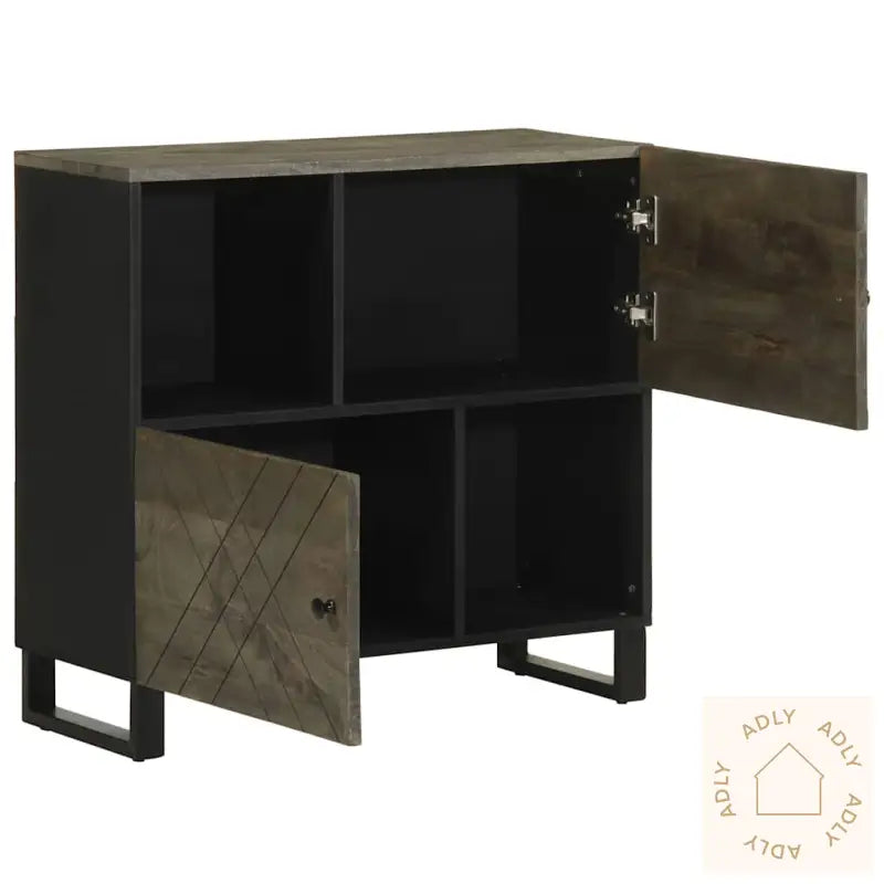 Skjenk Svart 80X33X75 Cm Heltre Mango