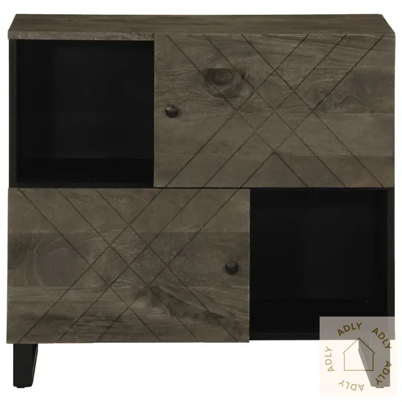 Skjenk Svart 80X33X75 Cm Heltre Mango