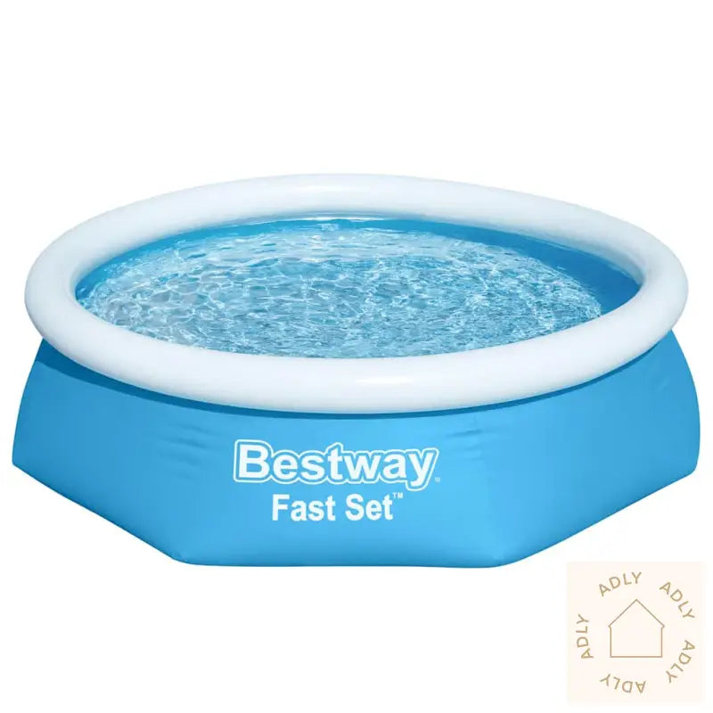 Bestway Oppblåsbart Svømmebasseng Fast Set Rundt 244X66 Cm 57265