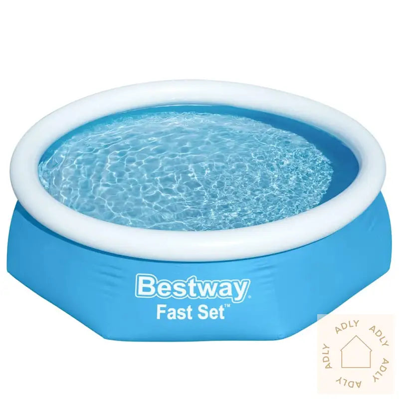 Bestway Oppblåsbart Svømmebasseng Fast Set Rundt 244X66 Cm 57265