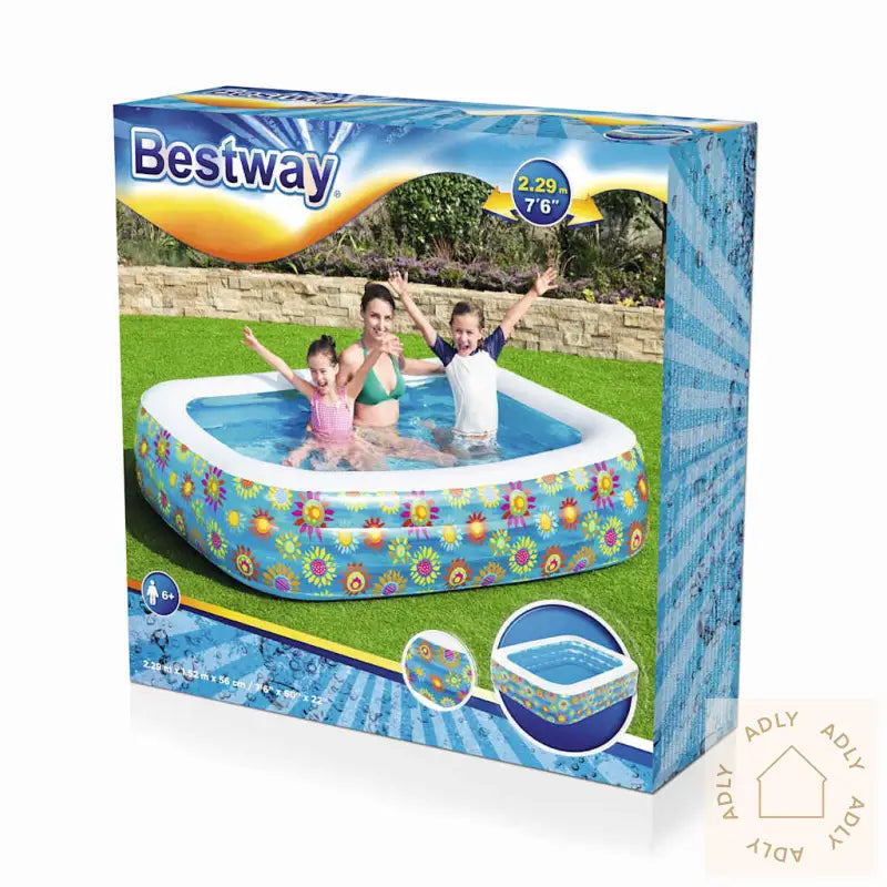 Bestway Oppblåsbart Barnebasseng Blå 229X152X56 Cm