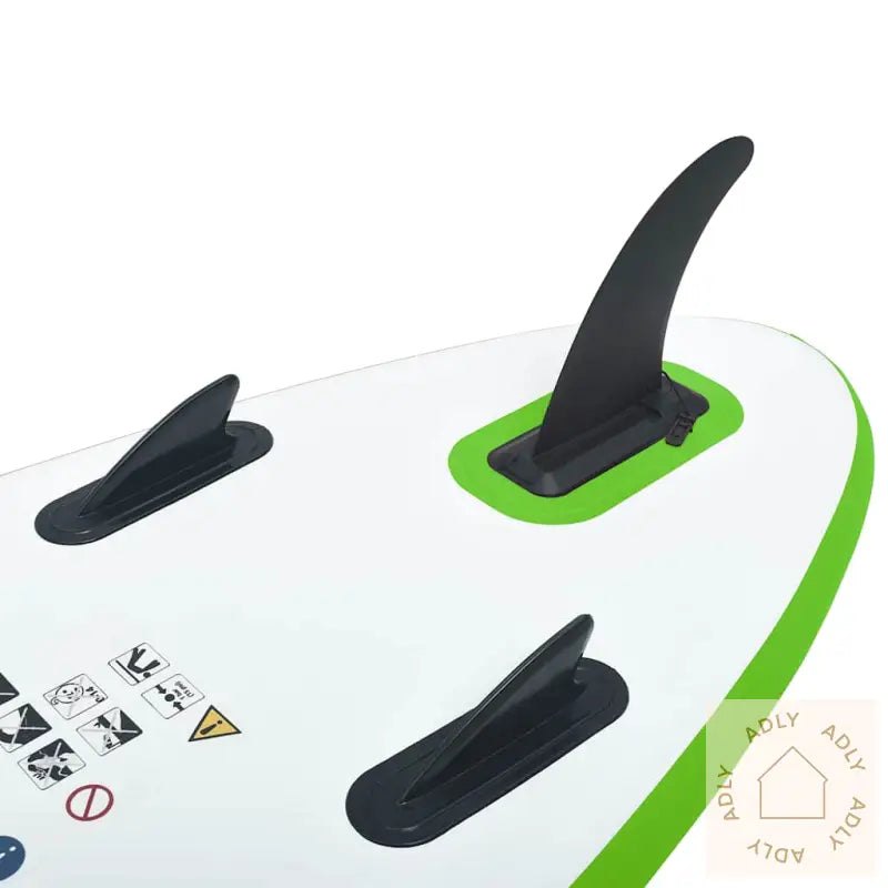 Oppblåsbart Padlebrettsett Grønn Og Hvit