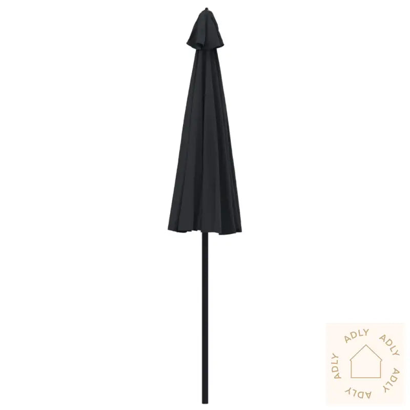 Parasoll Med Aluminiumsstang 270 Cm Svart