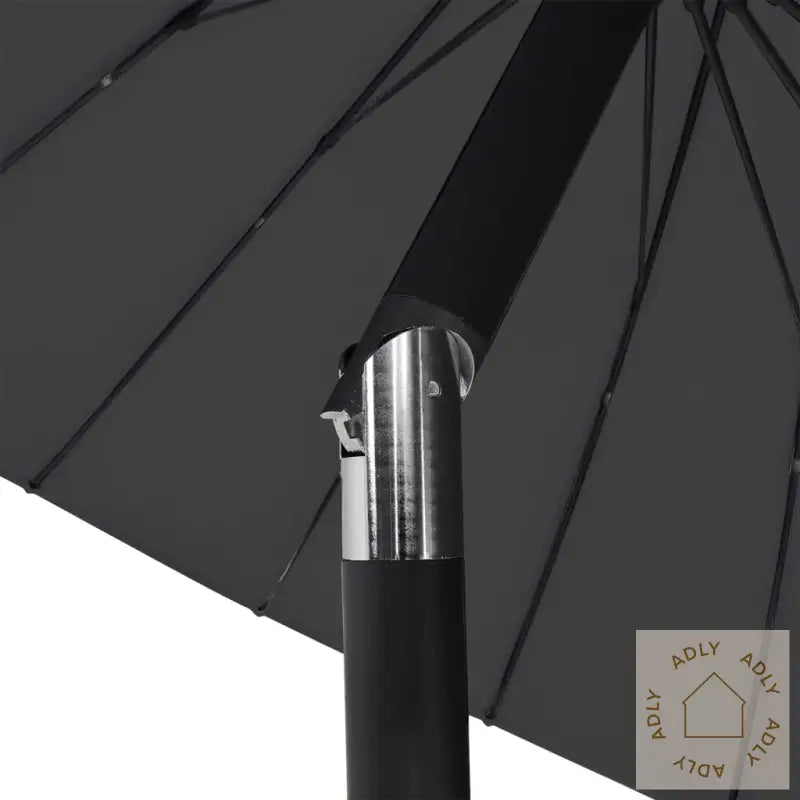 Parasoll Med Aluminiumsstang 270 Cm Svart