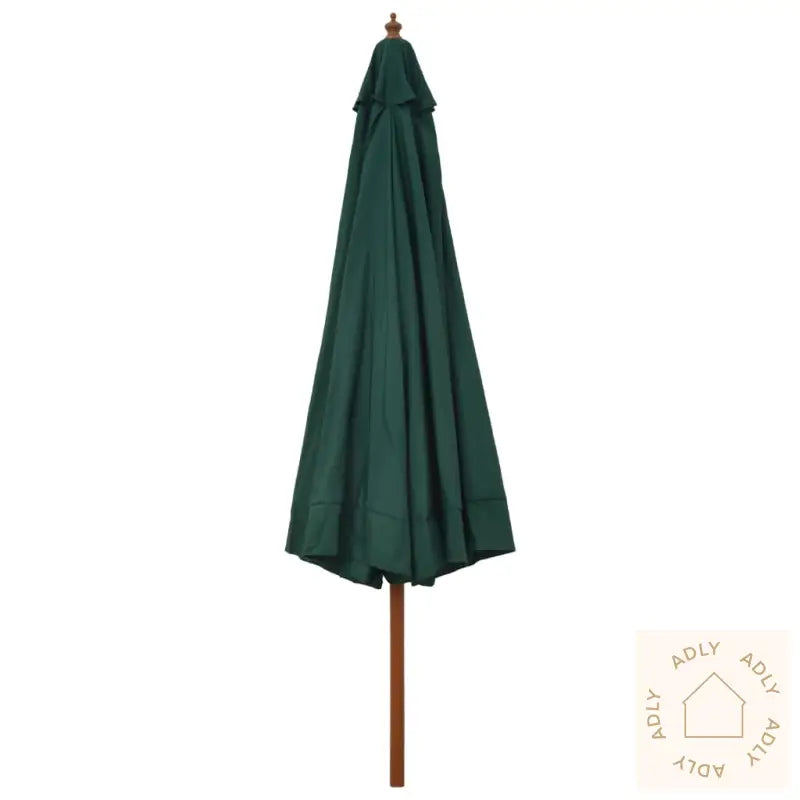 Parasoll Med Trestang 330 Cm Grønn