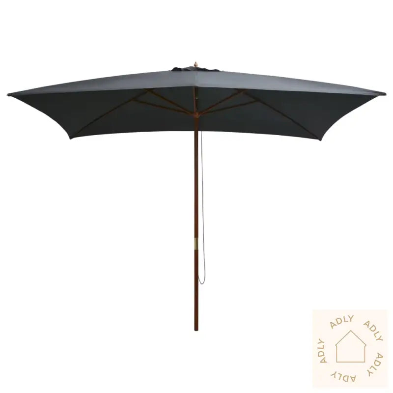 Parasoll Med Trestang 200X300 Cm Antrasitt
