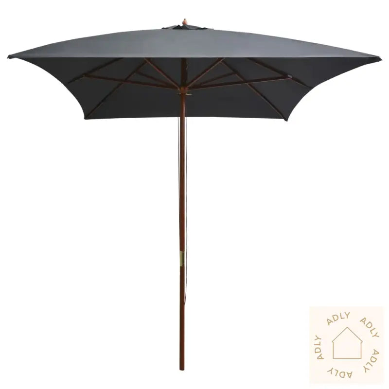 Parasoll Med Trestang 200X300 Cm Antrasitt