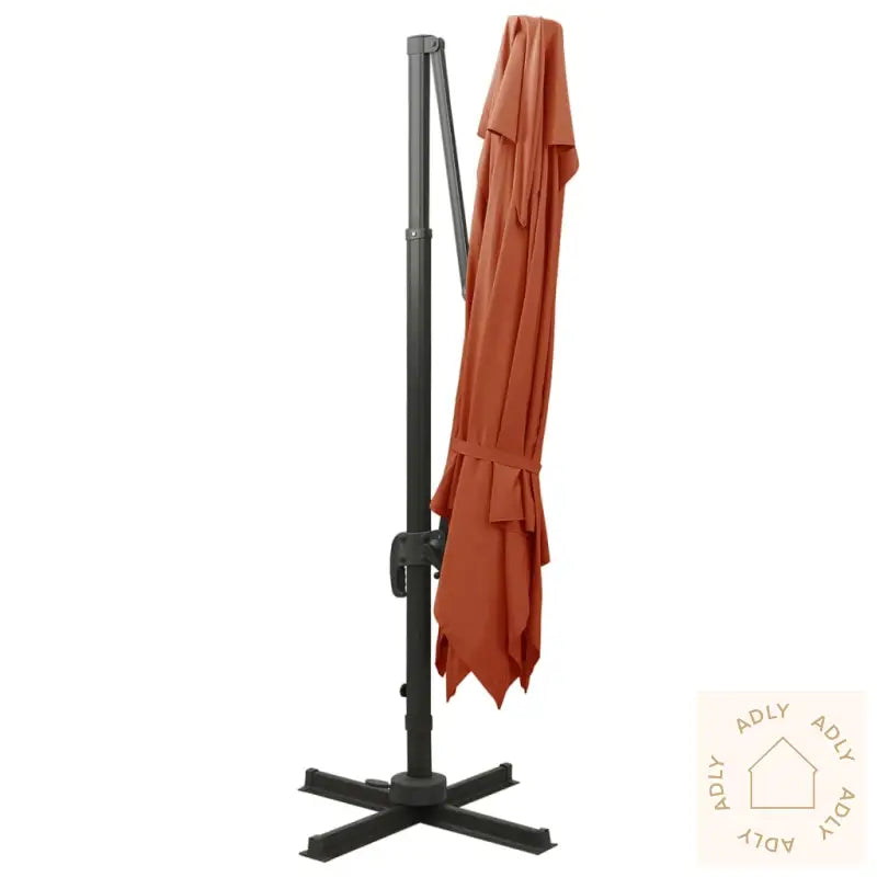 Hengende Hageparasoll Med Dobbel Topp 300X300 Cm Terrakotta