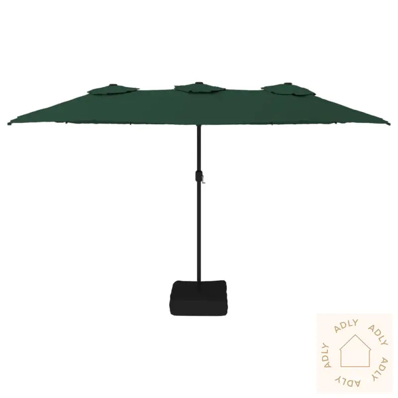 Parasoll Dobbelt Hode Grønn 449X245 Cm