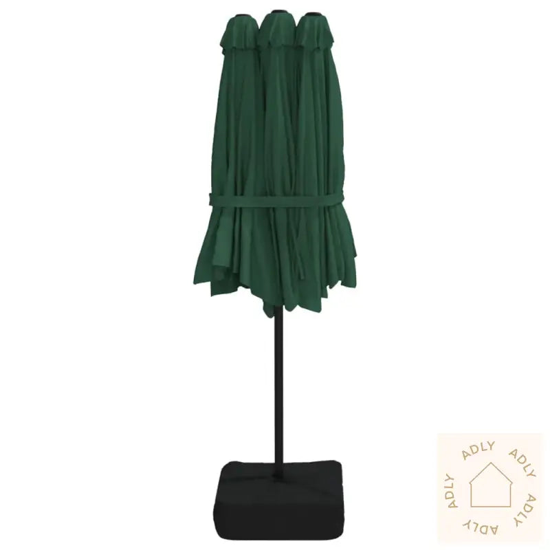 Parasoll Dobbelt Hode Grønn 449X245 Cm