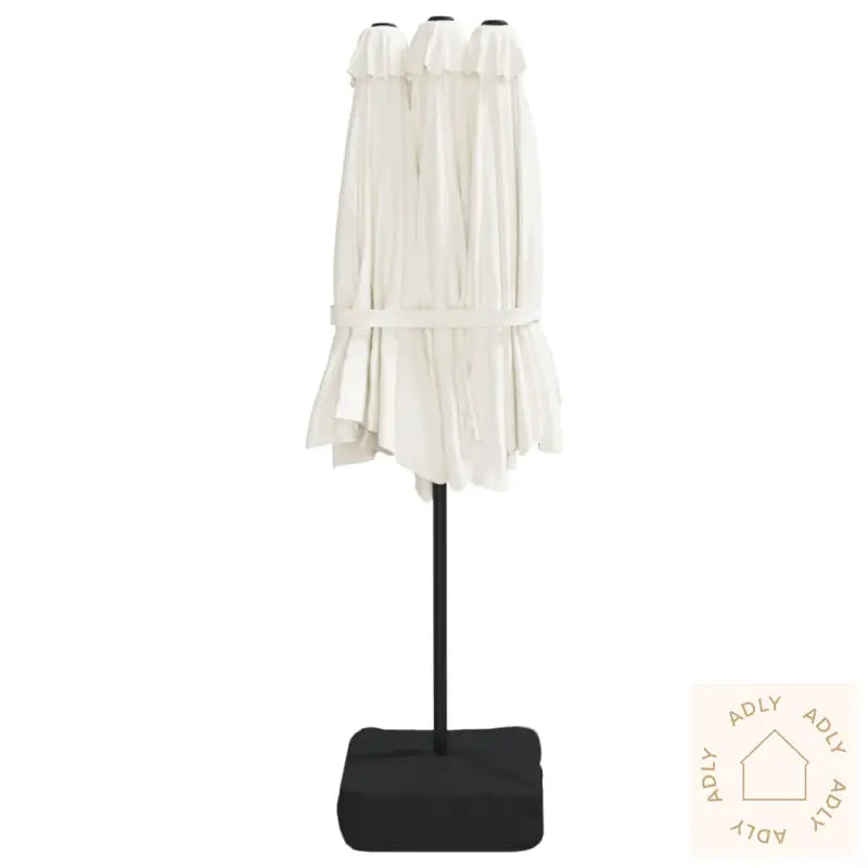 Parasoll Dobbelt Hode Sandhvit 449X245 Cm