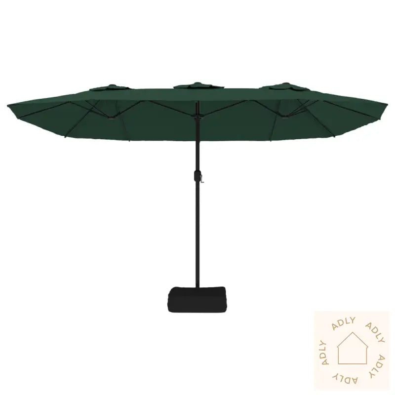 Parasoll Dobbelt Hode Grønn 449X245 Cm