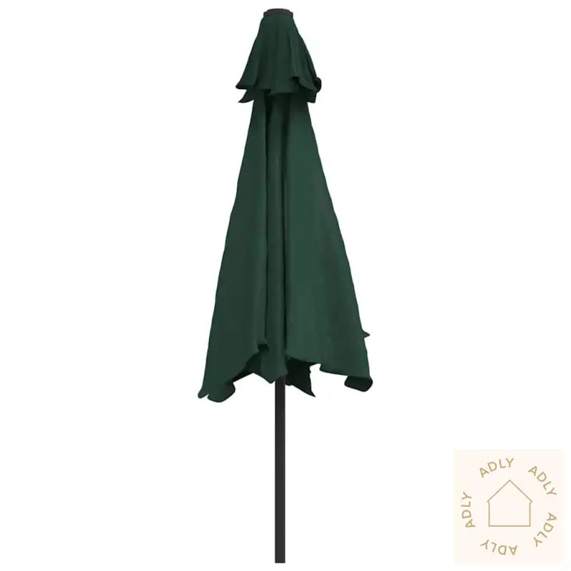 Hengende Led-Hageparasoll 3 M Grønn