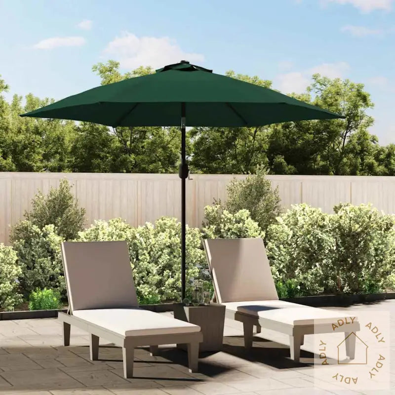 Hengende Led-Hageparasoll 3 M Grønn