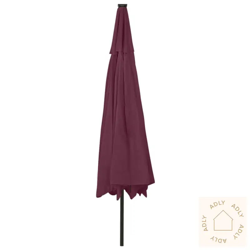Hageparasoll Med Led-Lys 400 Cm Vinrød