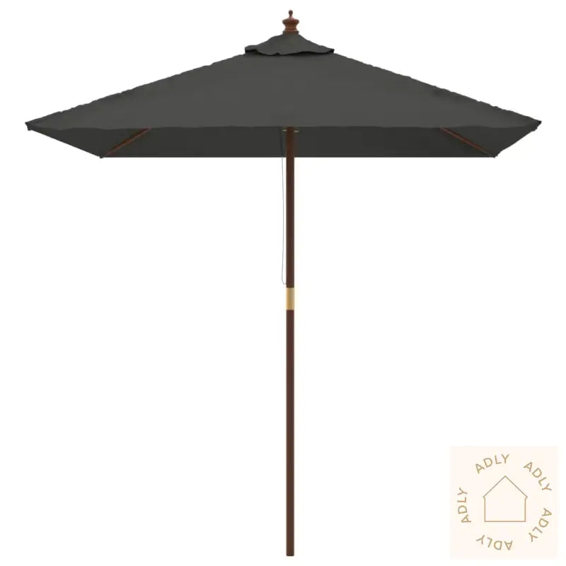 Hageparasoll Med Trestang Antrasitt 198X198X231 Cm