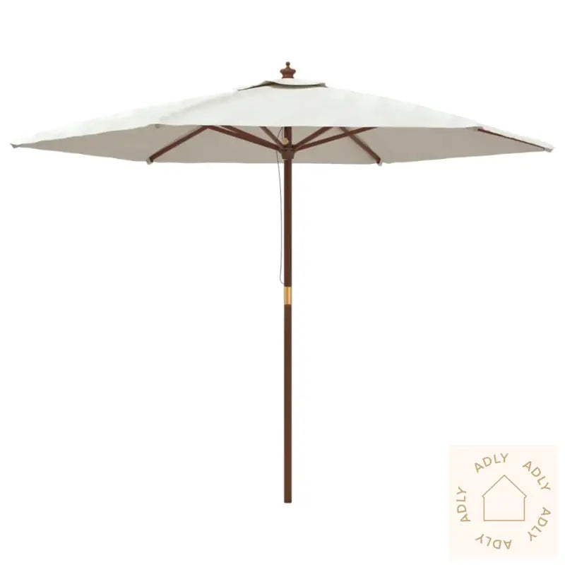 Hageparasoll Med Trestang Sand 299X240 Cm