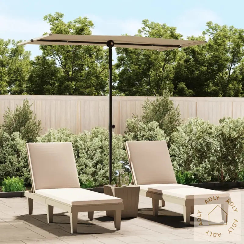 Hageparasoll Med Aluminiumsstang 180X110 Cm Grønn