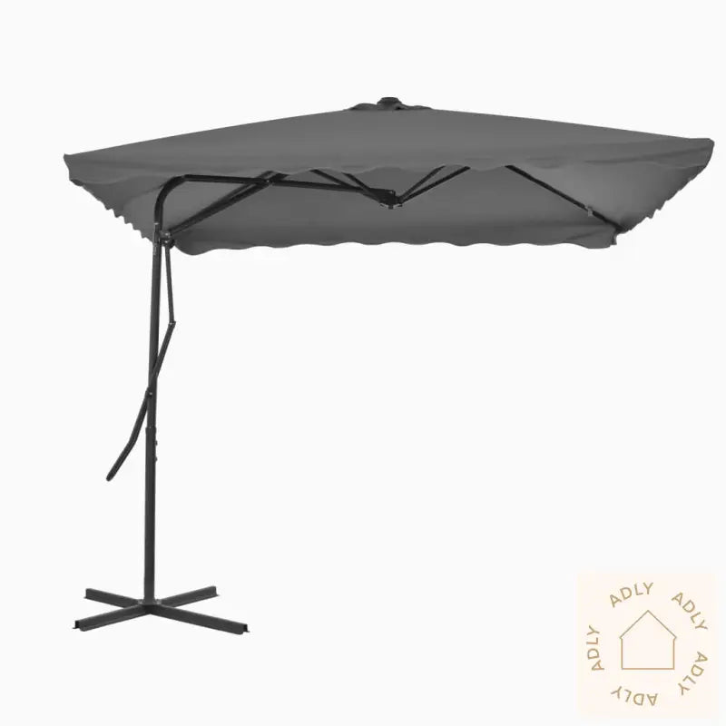Parasoll Med Stålstang 250X250 Cm Antrasitt
