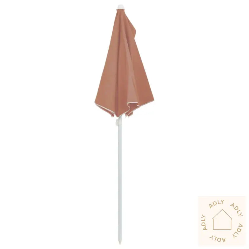 Halvrund Parasoll Med Stang 180X90 Cm Terrakotta
