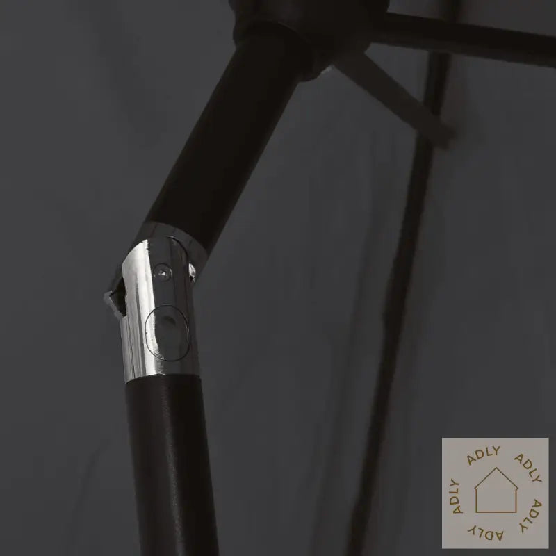 Parasoll Med Metallstang 300 Cm Svart