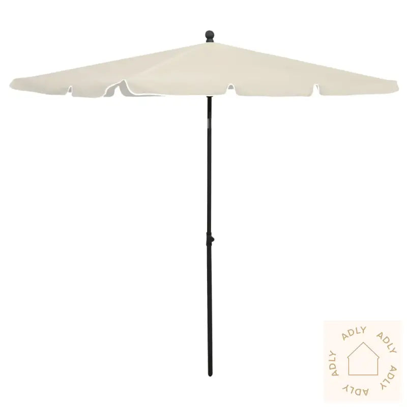 Hageparasoll Med Stang 210X140 Cm Sand