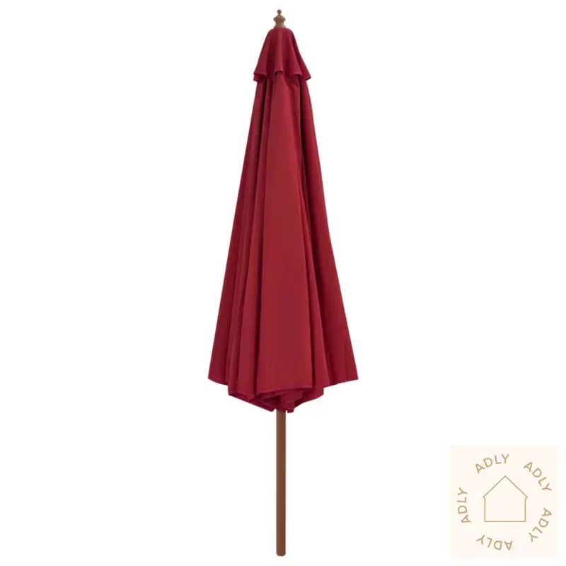 Parasoll Med Trestang 350 Cm Burgunder