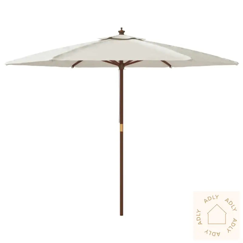 Hageparasoll Med Trestang Sand 299X240 Cm