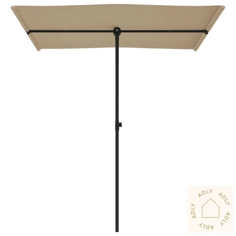 Hageparasoll Med Aluminiumsstang 180X110 Cm Grønn