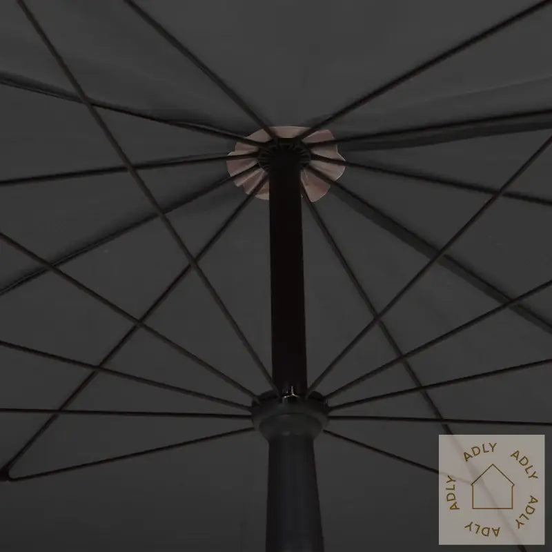 Hageparasoll Med Stang 200X130 Cm Antrasitt