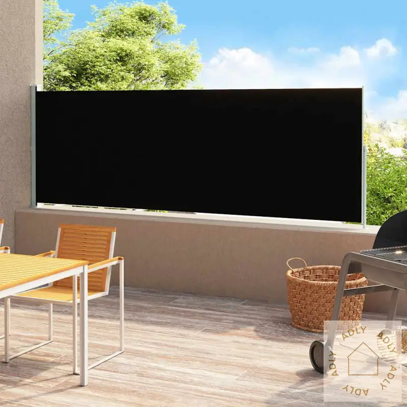 Uttrekkbar Sidemarkise 200X500 Cm Svart