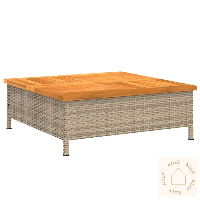 Parasollfotdeksel Beige 70X70X25 Cm Polyrotting Og Akasie