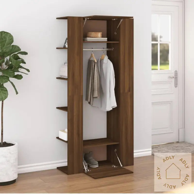 Gangskap Brun Eik 97,5X37X99 Cm Konstruert Tre