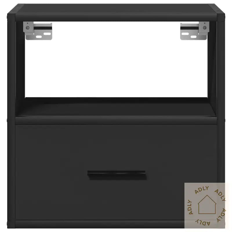 Veggmonterte Nattbord 2 Stk Svart 40X31X39,5 Cm
