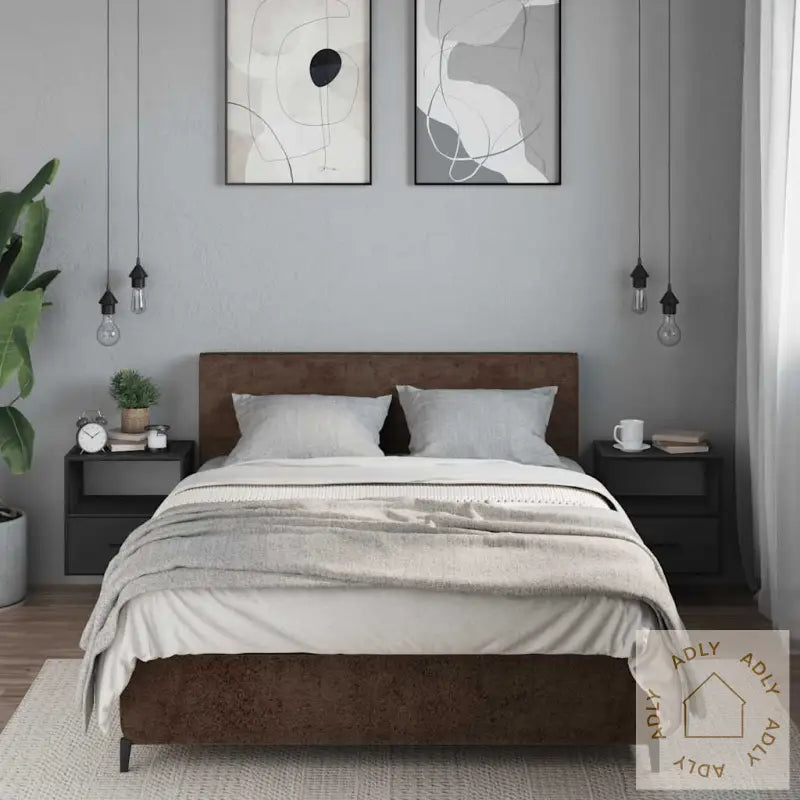 Veggmonterte Nattbord 2 Stk Svart 40X31X39,5 Cm