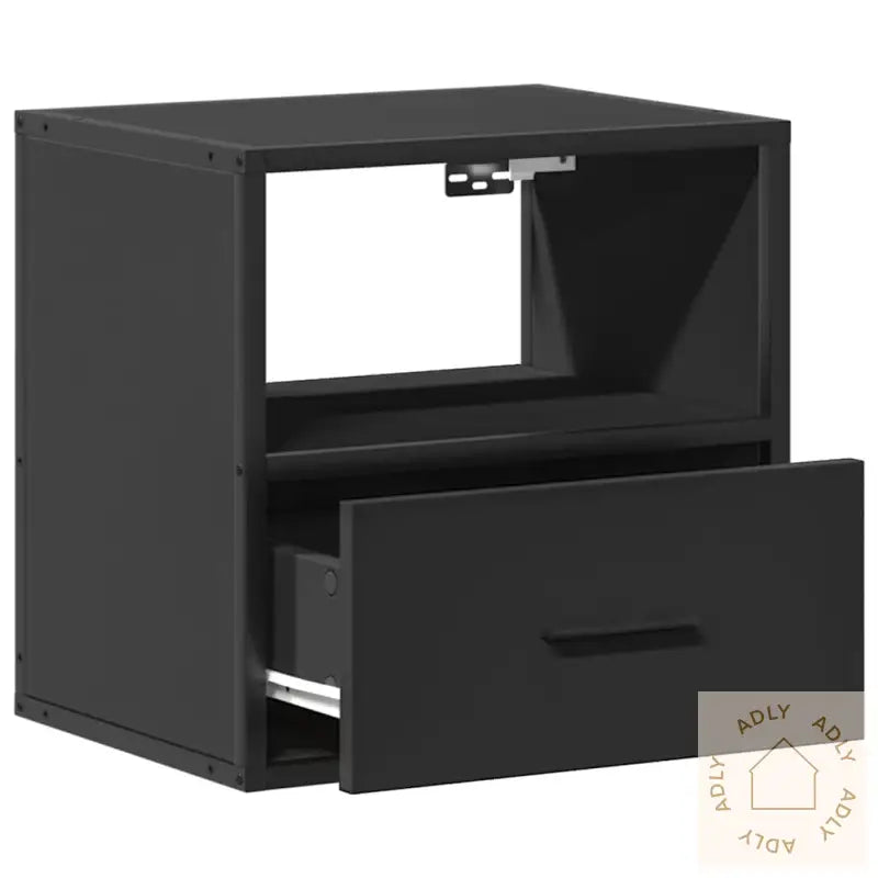 Veggmonterte Nattbord 2 Stk Svart 40X31X39,5 Cm