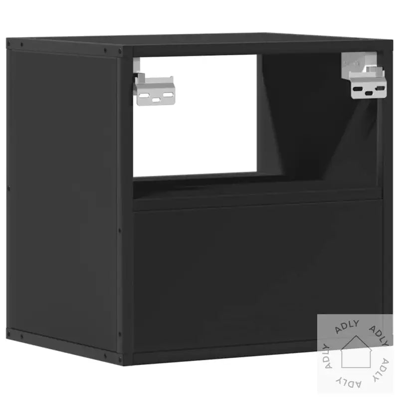 Veggmonterte Nattbord 2 Stk Svart 40X31X39,5 Cm