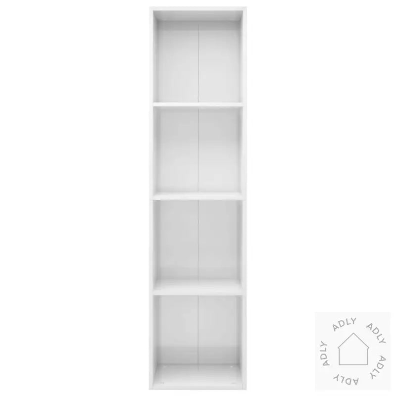 Bokhylle/Tv-Benk Høyglans Hvit 36X30X143 Cm Konstruert Tre