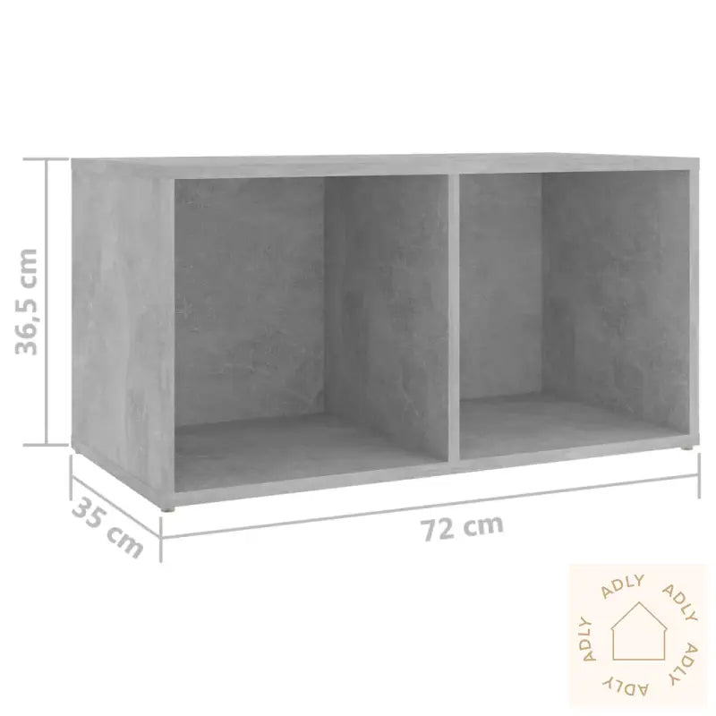 Tv-Benker 2 Stk Betonggrå 72X35X36,5 Cm Konstruert Tre