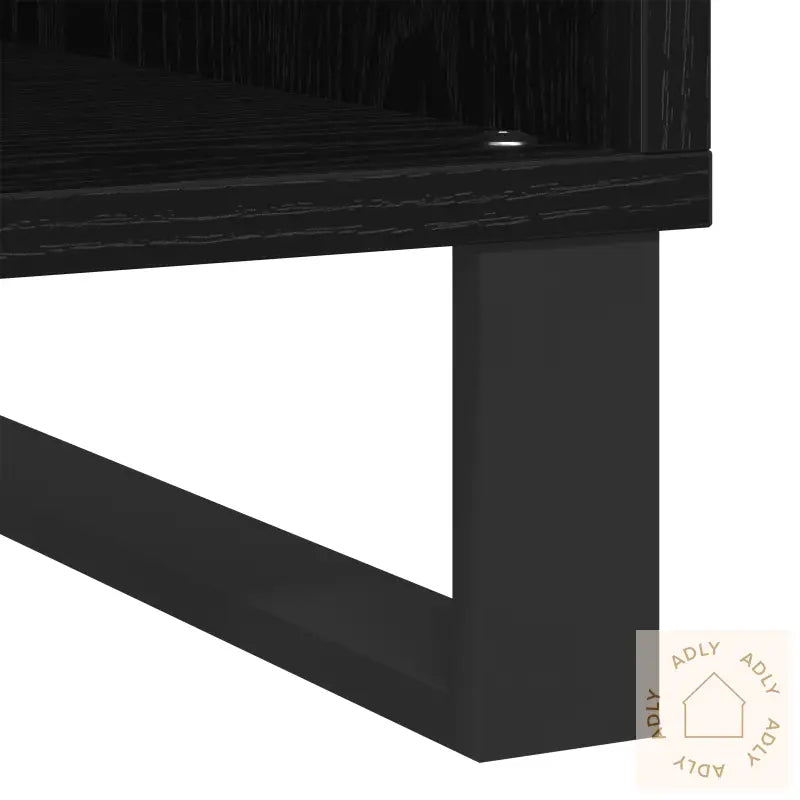 Plateskap Svart Eik 84.5X38X90 Cm Konstruert Tre