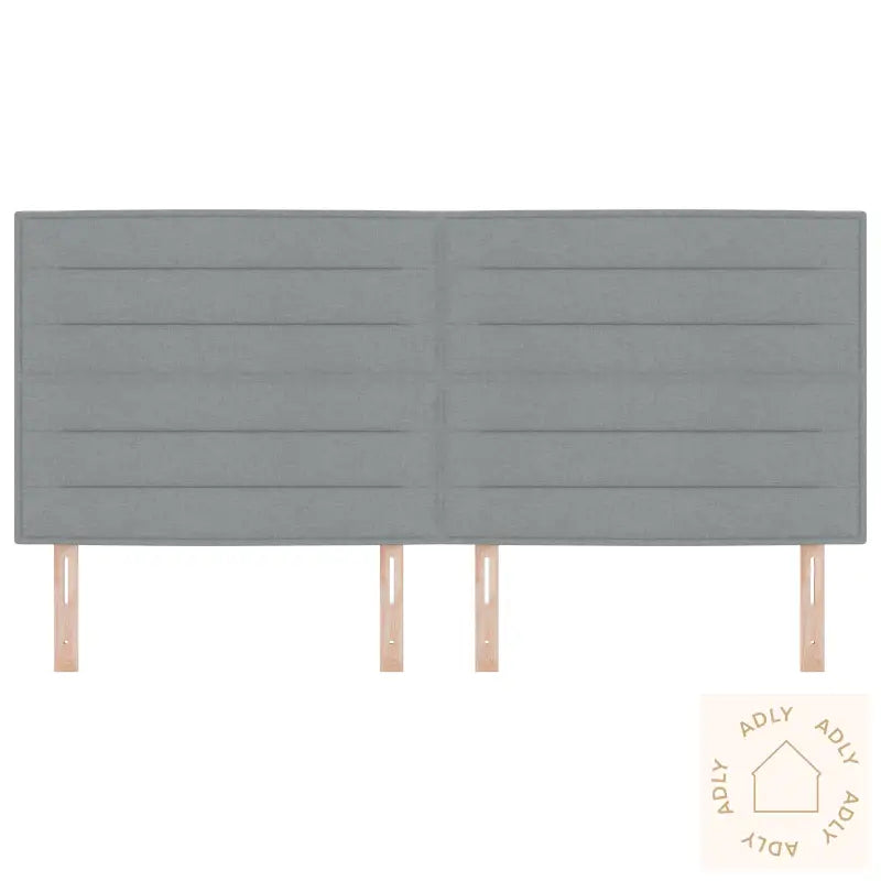 Sengegavl Linjedesign Lys Grå 200 Cm Stoff