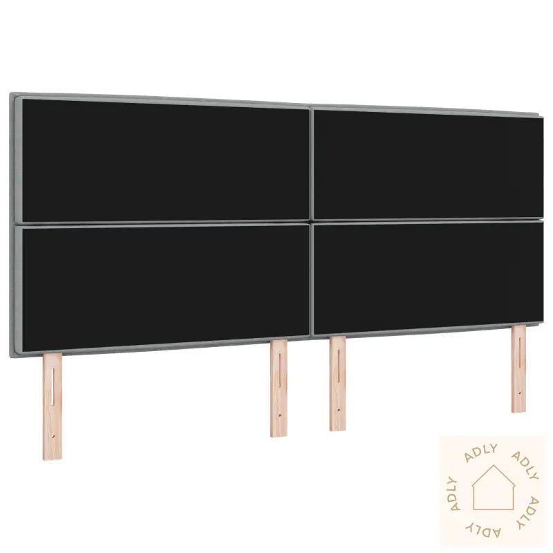 Sengegavl Linjedesign Lys Grå 200 Cm Stoff