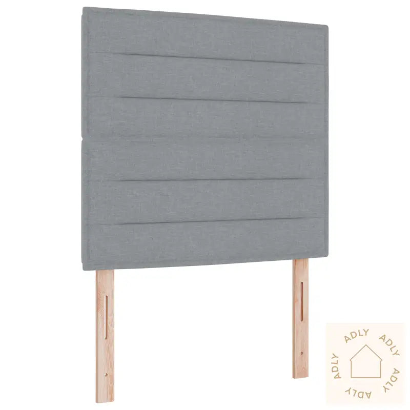 Sengegavl Linjer Design Lysegrå 100 Cm Stoff