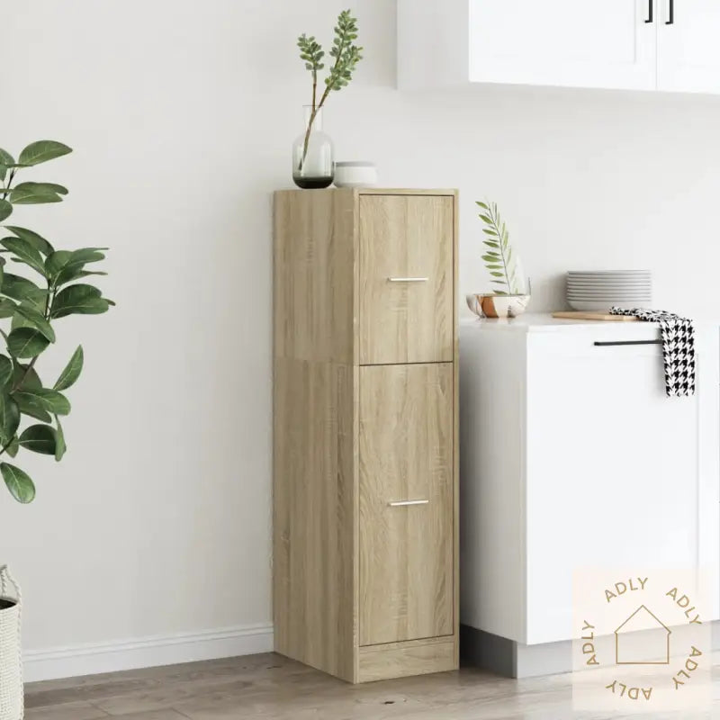 Apotekskap Sonoma Eik 30X41X118 Cm Konstruert Tre