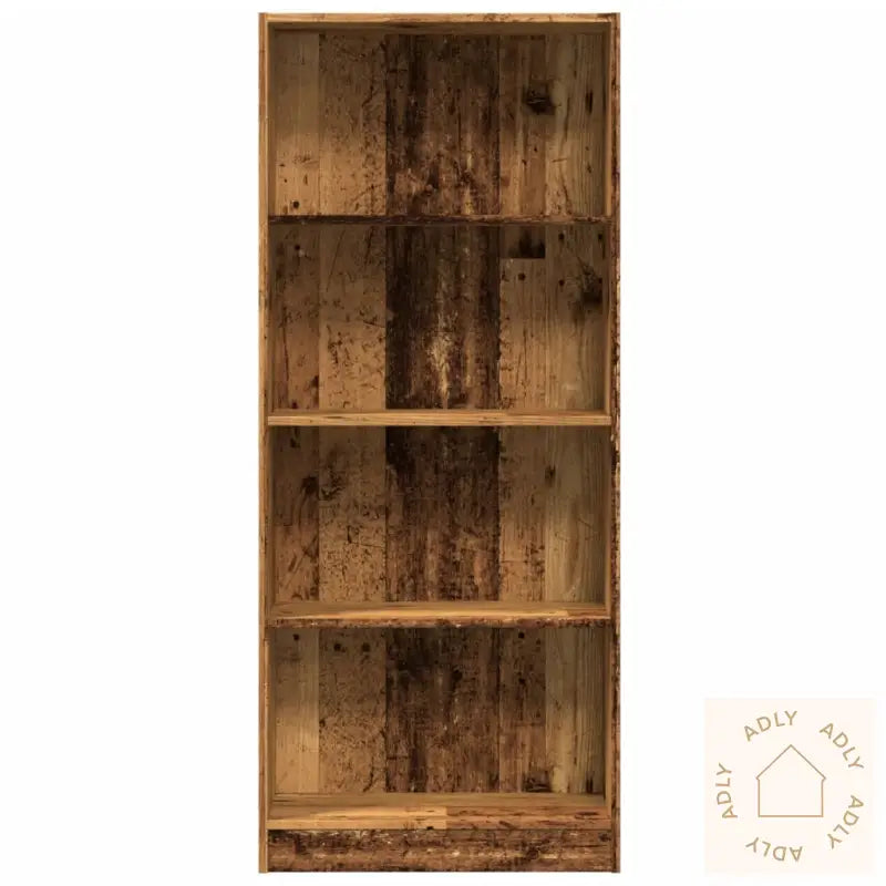 Bokhylle Gammelt Tre 60X24X143 Cm Konstruert Tre