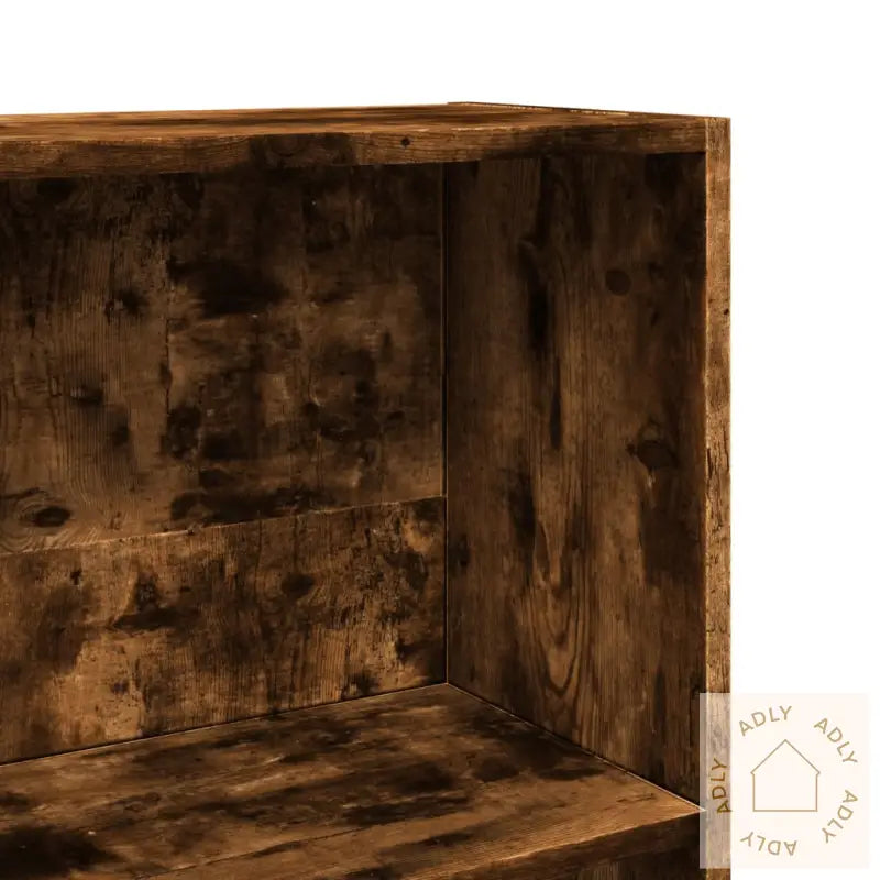 Bokhylle Røkt Eik 60X24X176 Cm Konstruert Tre