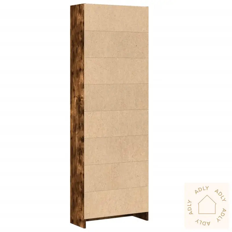 Bokhylle Røkt Eik 60X24X176 Cm Konstruert Tre